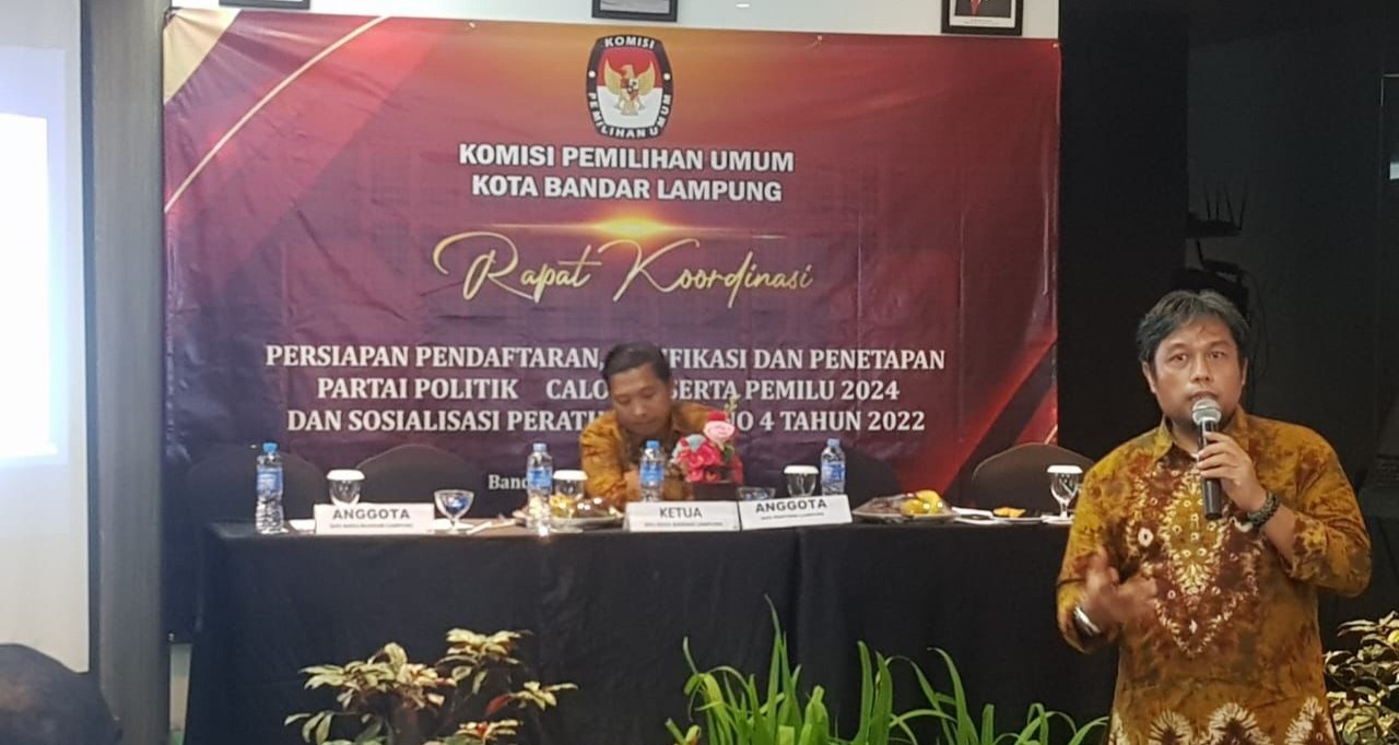 KPU Bandar Lampung Sosialisasikan PKPU Tentang Mekanisme Pendaftaran dan Verifikasi Peserta Pemilu 2024 - Lampungpro