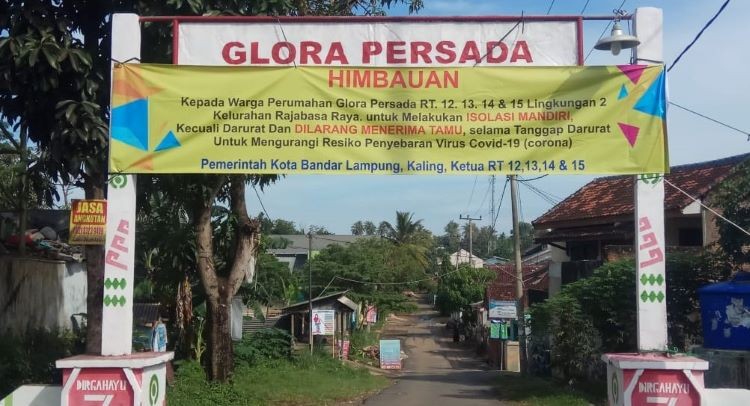 Cegah Corona Warga Glora Rajabasa Isolasi Mandiri Dan Dilarang Terima Tamu